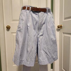 Light Blue Cotton Shorts (Petite)